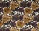 Brown polyester curtain fabric floral design printing